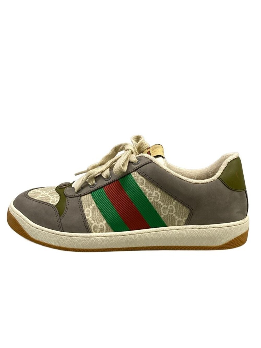 Gucci Sneakers Screener Green Red Khaki Beige Gray Light Brown GG Canvas 7